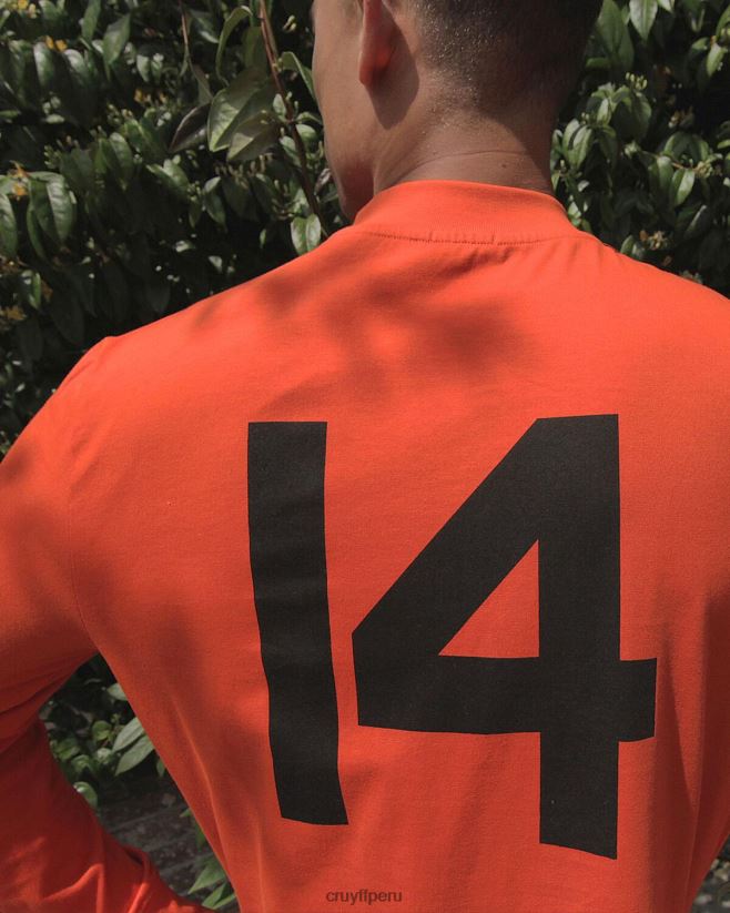 educación física Cruyff olanda 1973 naranja 42TR20880 hombres camiseta