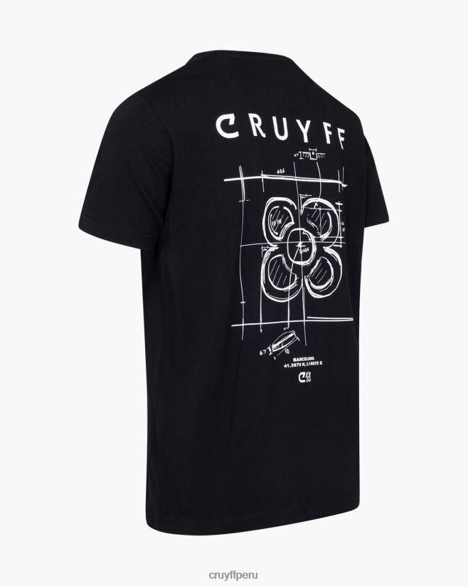 educación física Cruyff pack ciudad tee bcn negro 42TR20644 hombres camiseta
