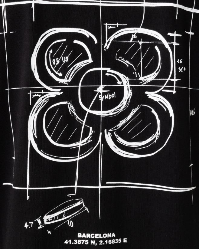 educación física Cruyff pack ciudad tee bcn negro 42TR20644 hombres camiseta