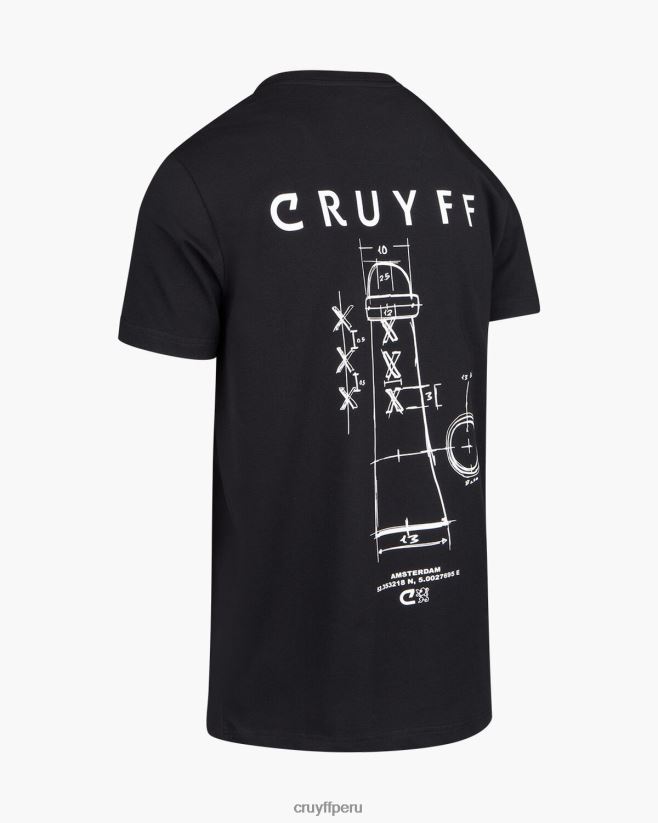 educación física Cruyff paquete de la ciudad tee ams negro 42TR20642 hombres camiseta