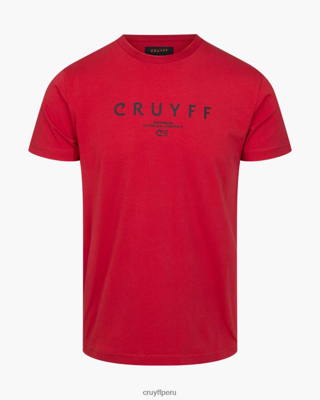 educación física Cruyff paquete de la ciudad tee ams rojo 42TR20641 hombres camiseta