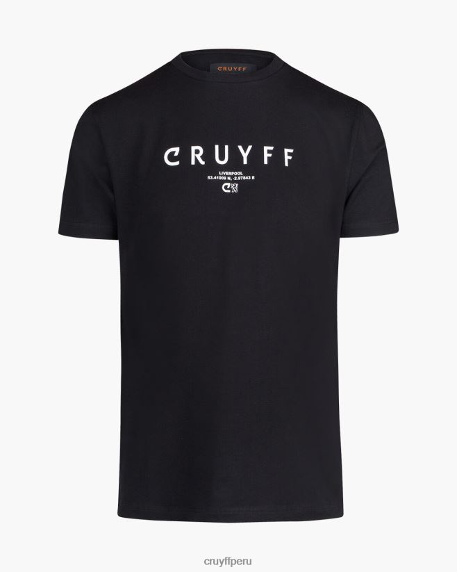 educación física Cruyff paquete de la ciudad tee liv negro 42TR20735 hombres camiseta