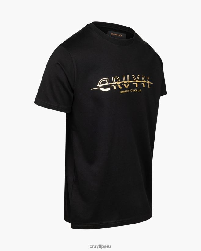 educación física Cruyff set oro negro 42TR20196 hombres camiseta