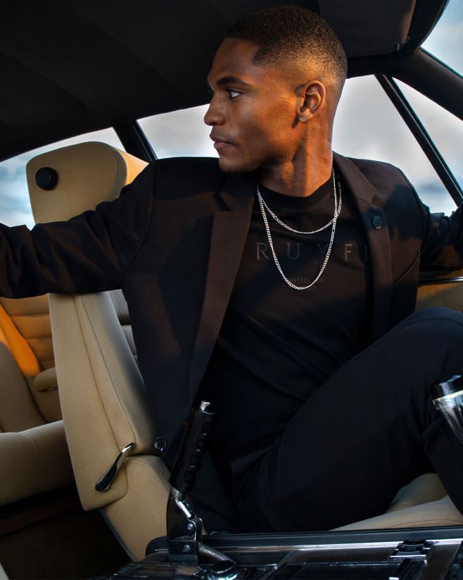 educación física Cruyff chaqueta segura negro 42TR20769 hombres chaqueta de sport