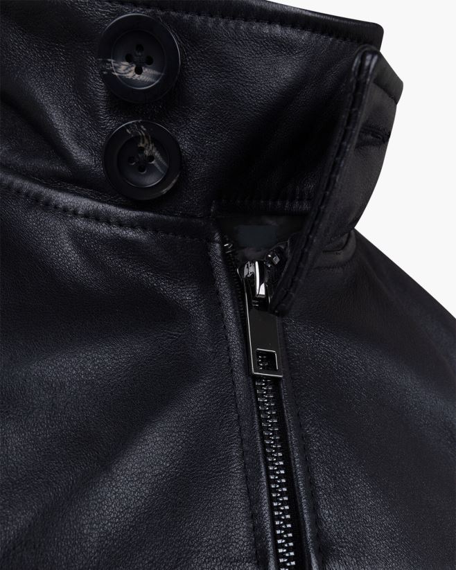educación física Cruyff chaqueta harrington de cuero dante negro 42TR20684 hombres chaqueta