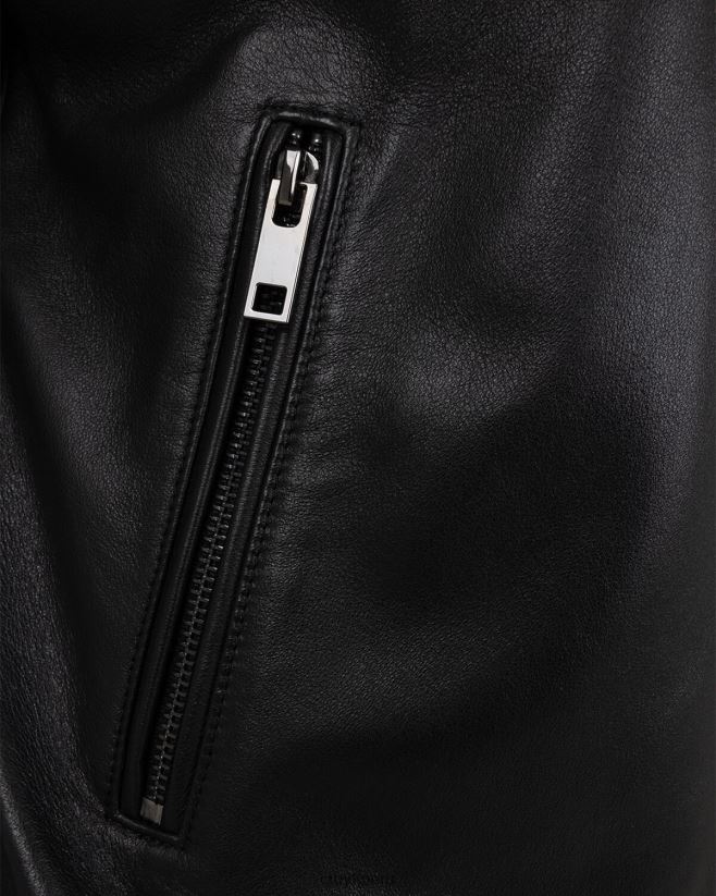 educación física Cruyff chaqueta harrington de cuero dante negro 42TR20684 hombres chaqueta