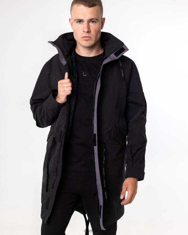 educación física Cruyff parka naranco negro 42TR20460 hombres chaqueta
