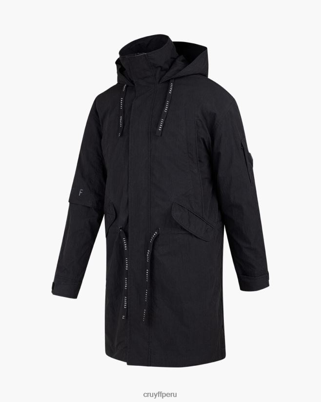educación física Cruyff parka naranco negro 42TR20460 hombres chaqueta