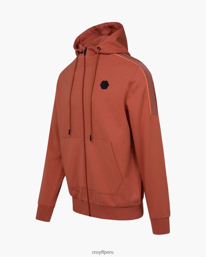 educación física Cruyff parte superior de la pista de ayuda marrón desierto 42TR20226 hombres chaqueta