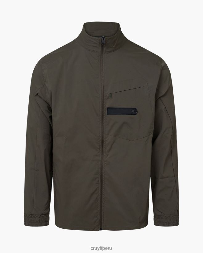 educación física Cruyff parte superior de la pista de scott ejercito verde 42TR20227 hombres chaqueta