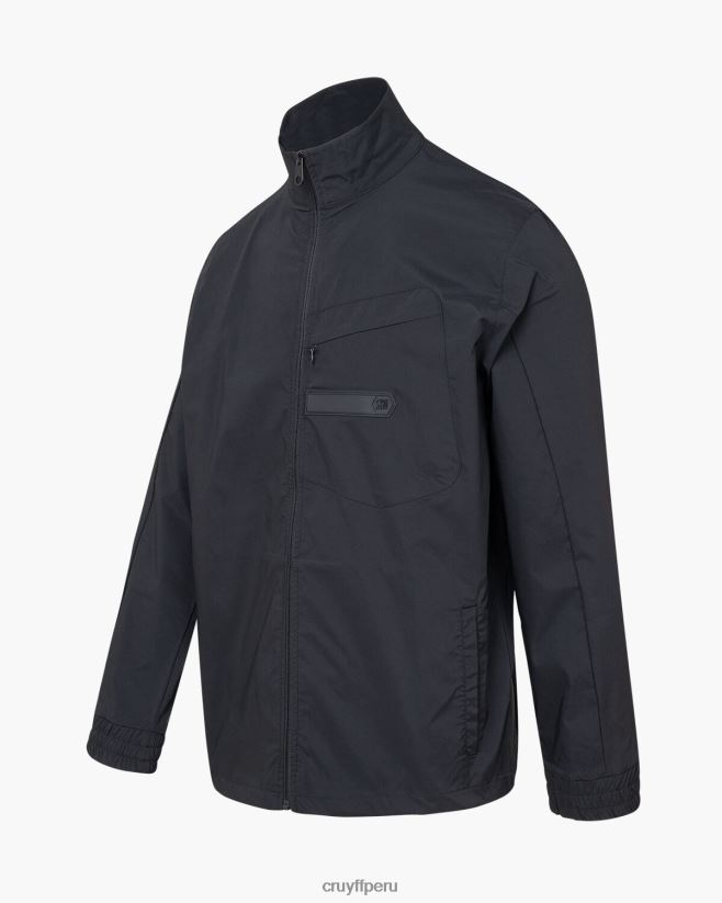 educación física Cruyff parte superior de la pista de scott negro 42TR20228 hombres chaqueta