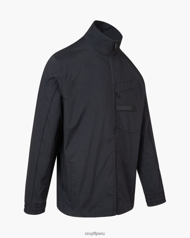 educación física Cruyff parte superior de la pista de scott negro 42TR20228 hombres chaqueta