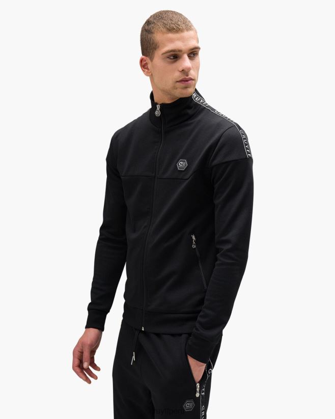 educación física Cruyff parte superior de la pista de valentini negro 42TR20913 hombres chaqueta