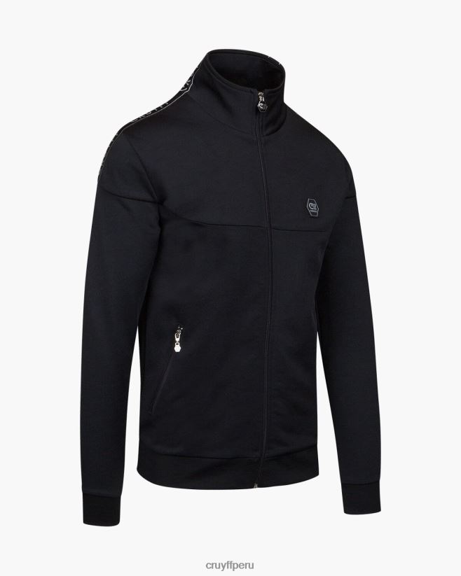 educación física Cruyff parte superior de la pista de valentini negro 42TR20913 hombres chaqueta