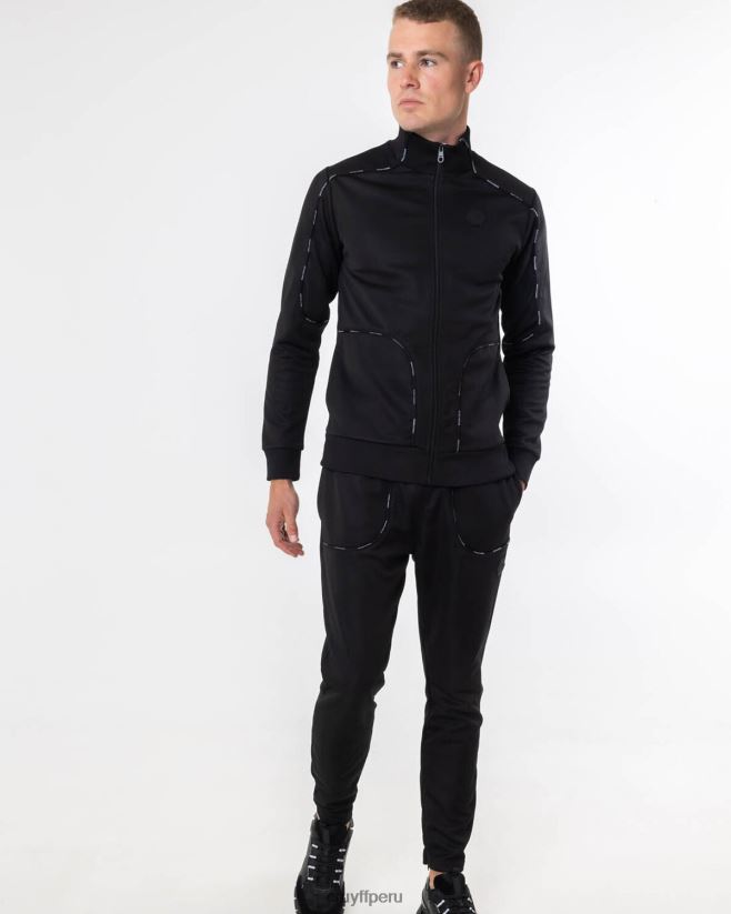 educación física Cruyff pantalón de chándal revolución negro 42TR20456 hombres pantalones