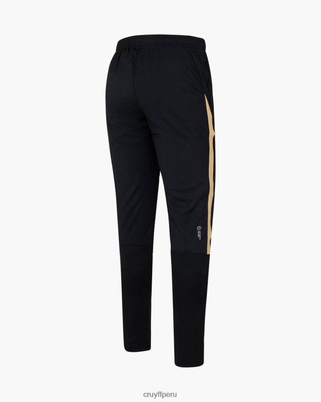 educación física Cruyff pantalón tecnológico oro negro 42TR20637 hombres pantalones