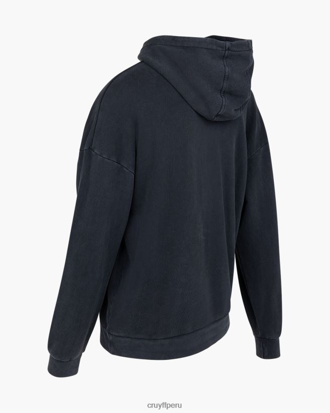 educación física Cruyff capucha victoria negro 42TR20775 hombres sudadera