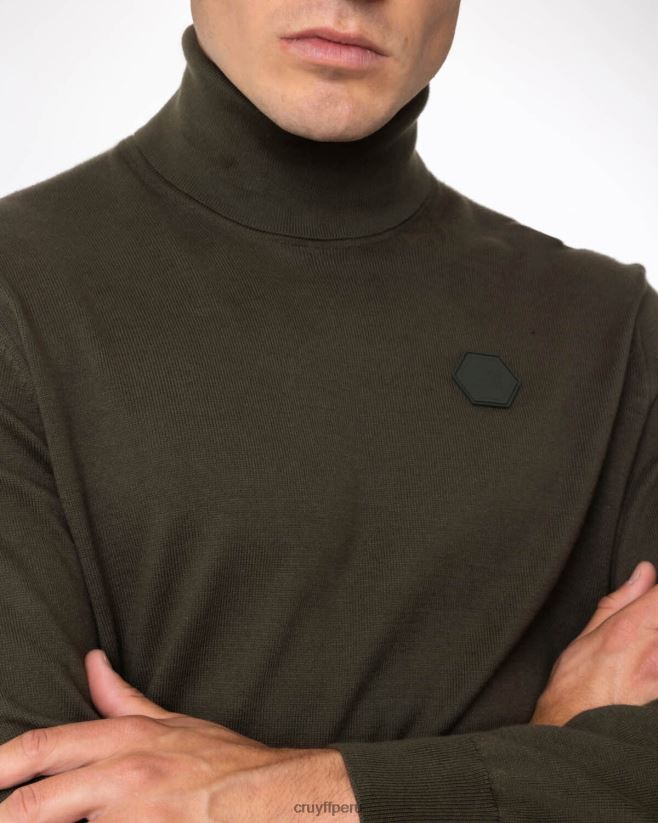 educación física Cruyff cuello de tortuga basco verde 42TR20351 hombres suéter