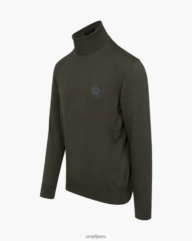 educación física Cruyff cuello de tortuga basco verde 42TR20351 hombres suéter