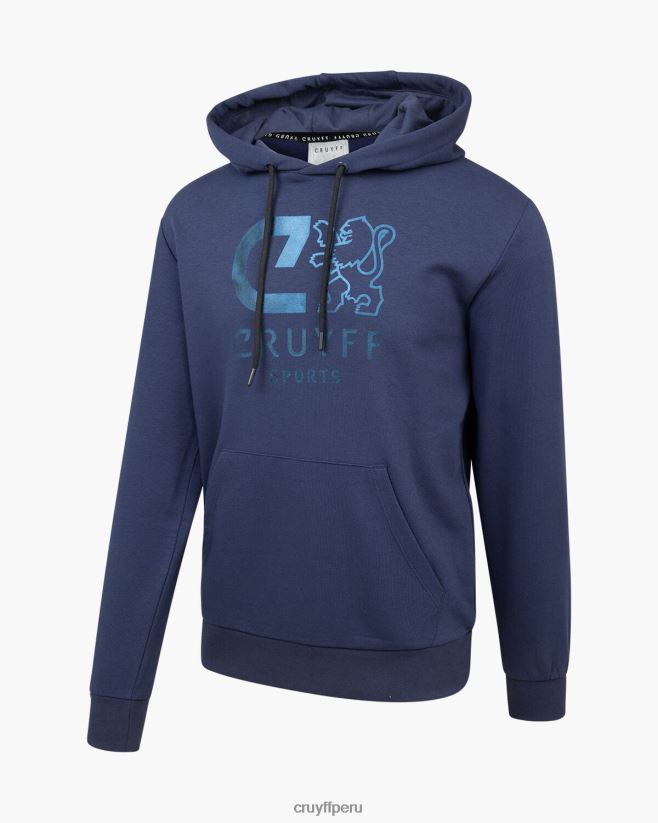 educación física Cruyff hacer sudadera con capucha azul real 42TR20141 hombres sudadera