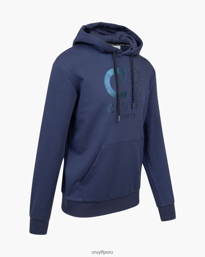 educación física Cruyff hacer sudadera con capucha azul real 42TR20141 hombres sudadera