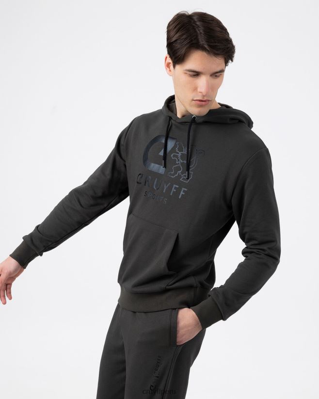 educación física Cruyff hacer sudadera con capucha ejercito verde 42TR20140 hombres sudadera