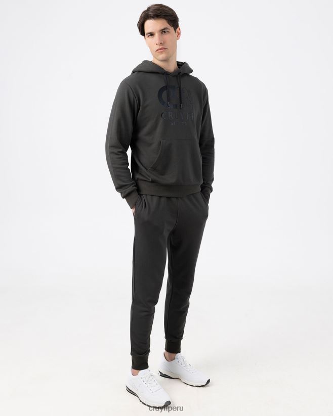 educación física Cruyff hacer sudadera con capucha ejercito verde 42TR20140 hombres sudadera