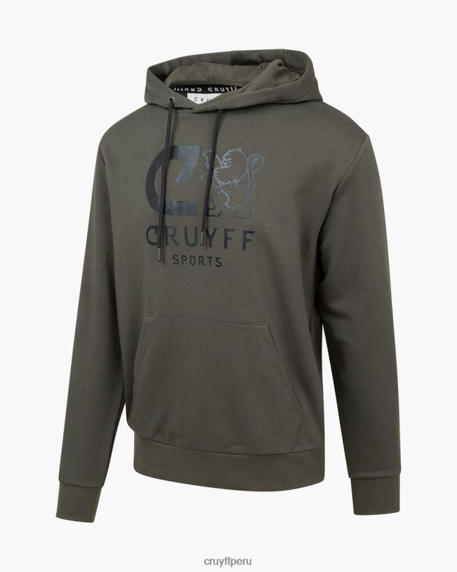 educación física Cruyff hacer sudadera con capucha ejercito verde 42TR20140 hombres sudadera
