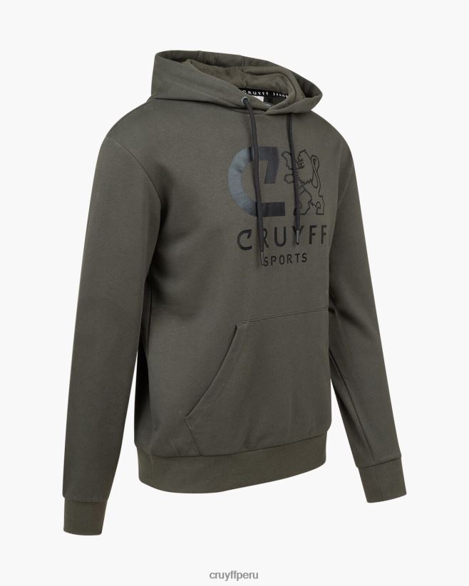 educación física Cruyff hacer sudadera con capucha ejercito verde 42TR20140 hombres sudadera