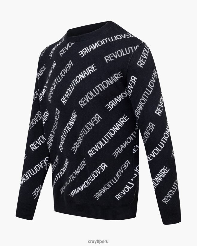 educación física Cruyff jumper revolucion negro 42TR20553 hombres suéter