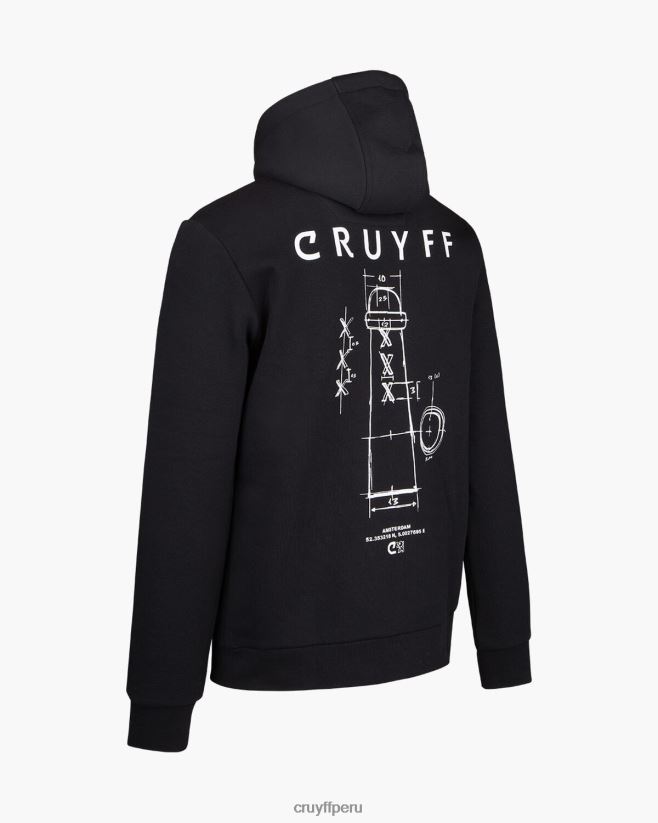 educación física Cruyff paquete de la ciudad con capucha ams negro 42TR20739 hombres sudadera