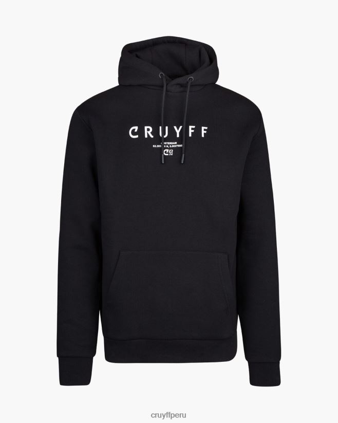 educación física Cruyff paquete de la ciudad con capucha ams negro 42TR20739 hombres sudadera