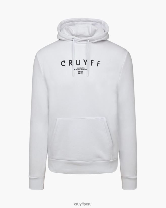 educación física Cruyff paquete de la ciudad sudadera con capucha bcn blanco 42TR20440 hombres sudadera