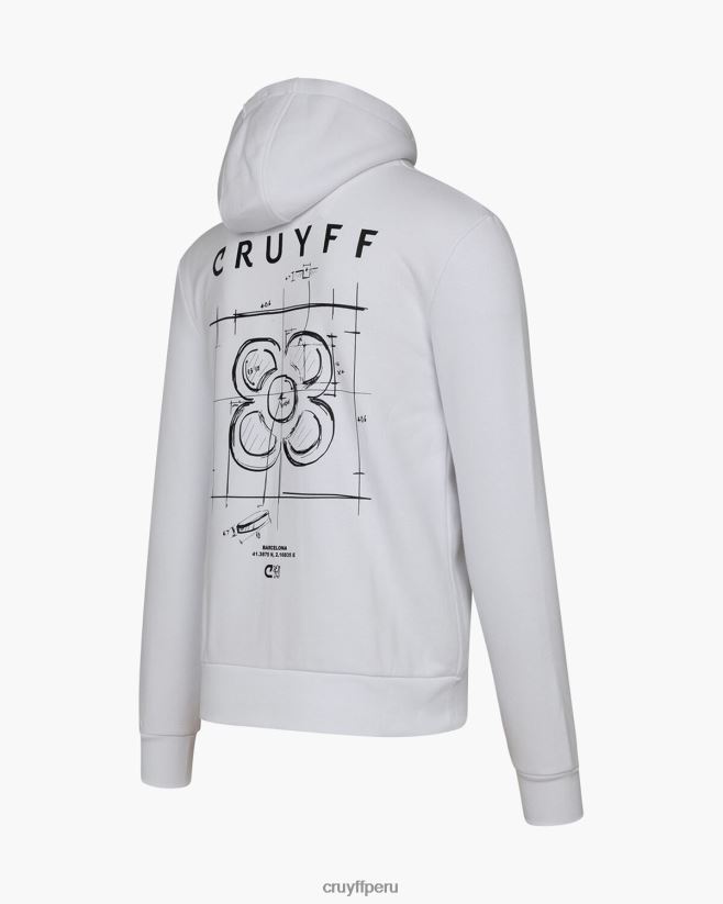 educación física Cruyff paquete de la ciudad sudadera con capucha bcn blanco 42TR20440 hombres sudadera