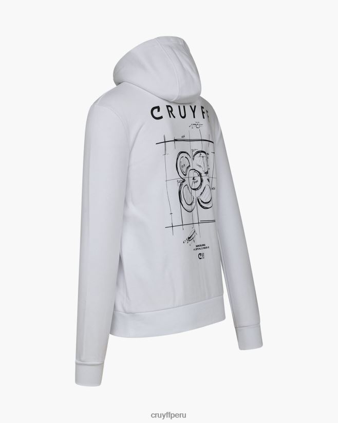 educación física Cruyff paquete de la ciudad sudadera con capucha bcn blanco 42TR20440 hombres sudadera