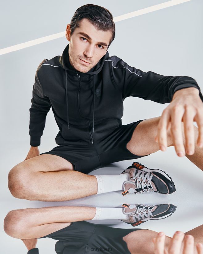 educación física Cruyff parte superior de la pista de ayuda negro 42TR20225 hombres sudadera