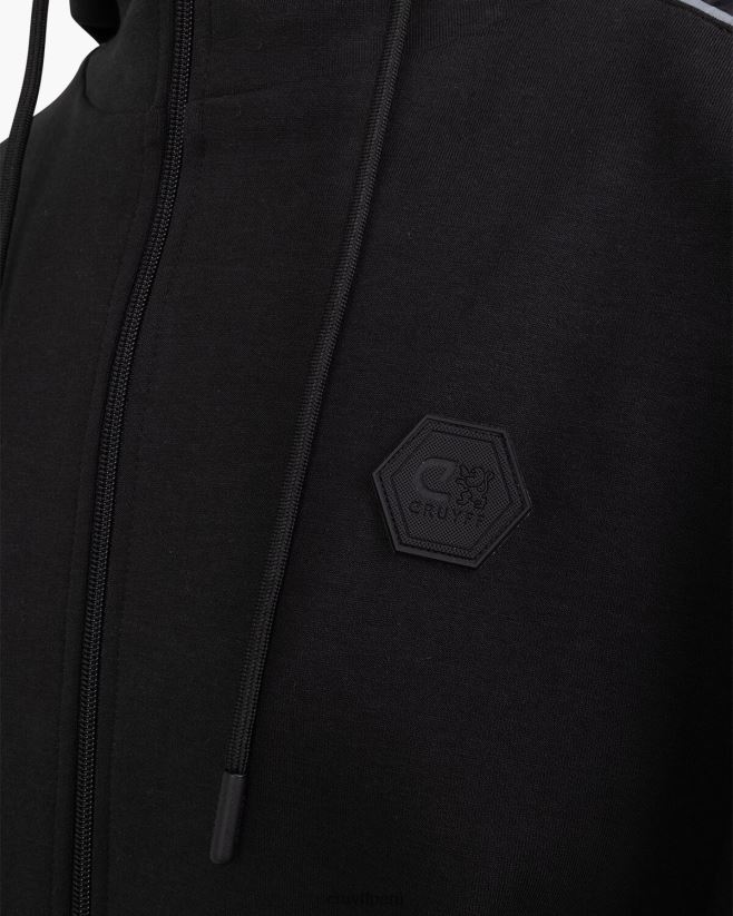 educación física Cruyff parte superior de la pista de ayuda negro 42TR20225 hombres sudadera