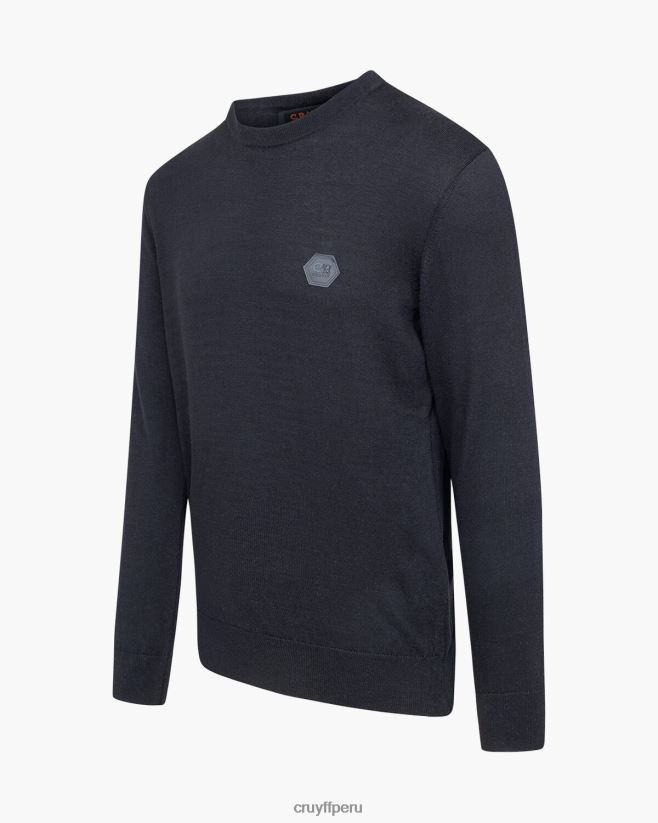 educación física Cruyff puente basco negro 42TR20350 hombres suéter