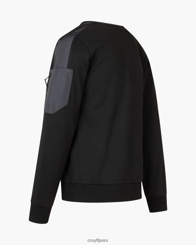 educación física Cruyff suéter de ayuda negro 42TR2030 hombres suéter