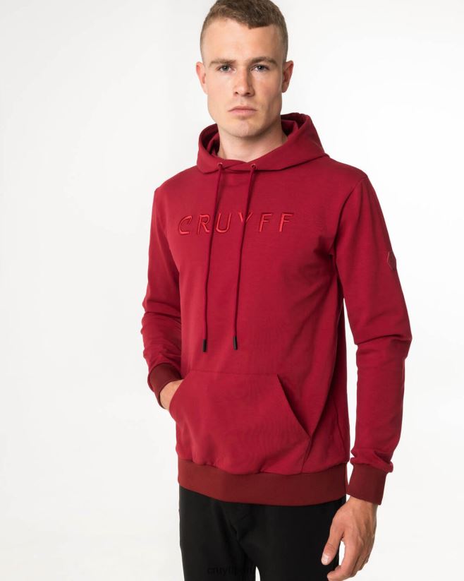educación física Cruyff sudadera con capucha Burdeos 42TR20491 hombres sudadera