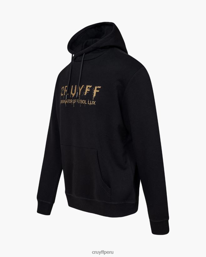 educación física Cruyff sudadera con capucha de grafiti negro 42TR20465 hombres sudadera