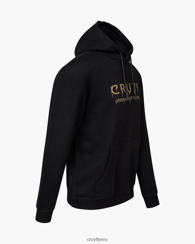 educación física Cruyff sudadera con capucha de grafiti negro 42TR20465 hombres sudadera