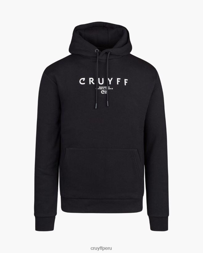 educación física Cruyff sudadera con capucha del paquete de la ciudad negro 42TR20464 hombres sudadera