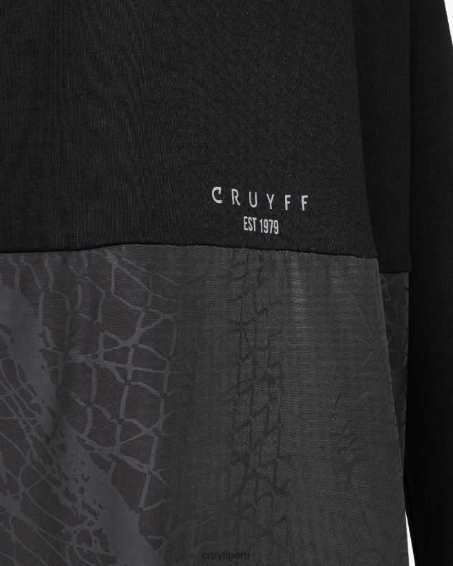 educación física Cruyff sudadera con capucha negro 42TR20407 hombres sudadera