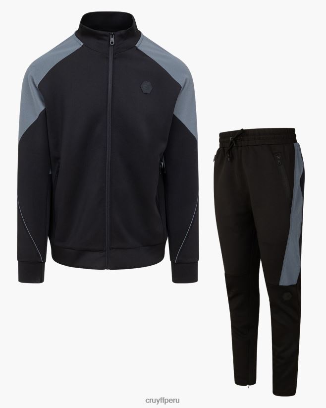 educación física Cruyff chándal de buceo zayne azul negro 42TR20151 hombres trajes