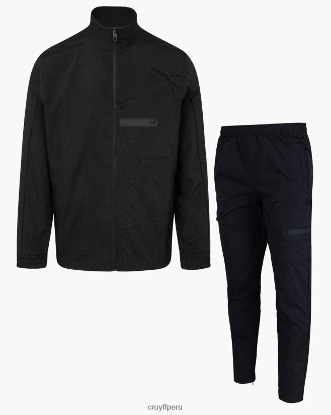 educación física Cruyff chándal de scott negro 42TR20277 hombres trajes