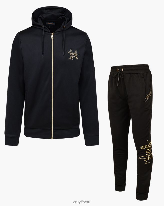 educación física Cruyff chándal paolo fz negro 42TR2026 hombres trajes