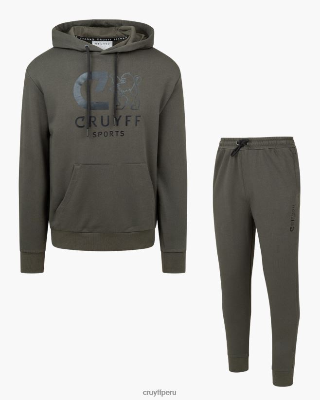 educación física Cruyff hacer traje ejercito verde 42TR20328 hombres trajes