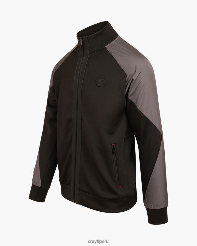 educación física Cruyff traje barnetta negro/rojo 42TR20388 hombres trajes