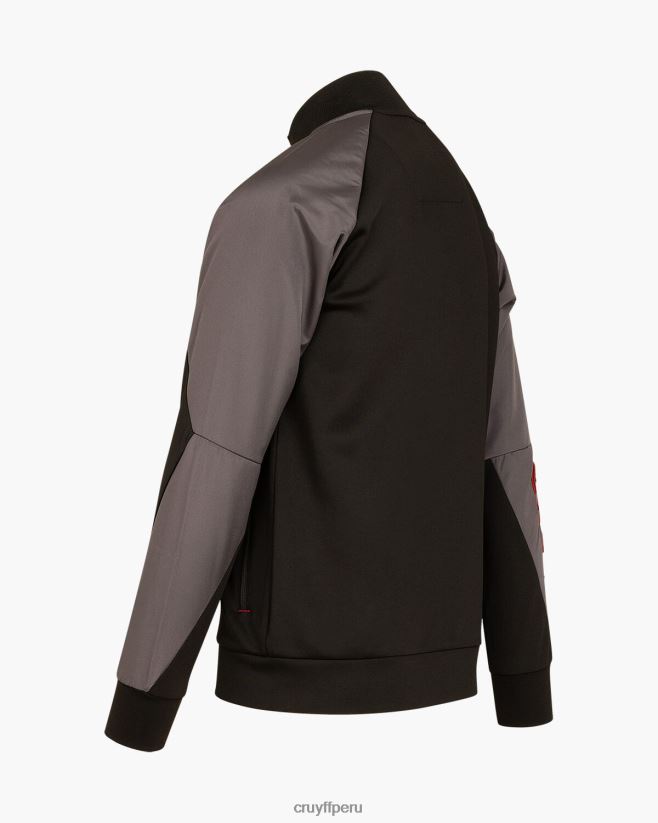 educación física Cruyff traje barnetta negro/rojo 42TR20388 hombres trajes